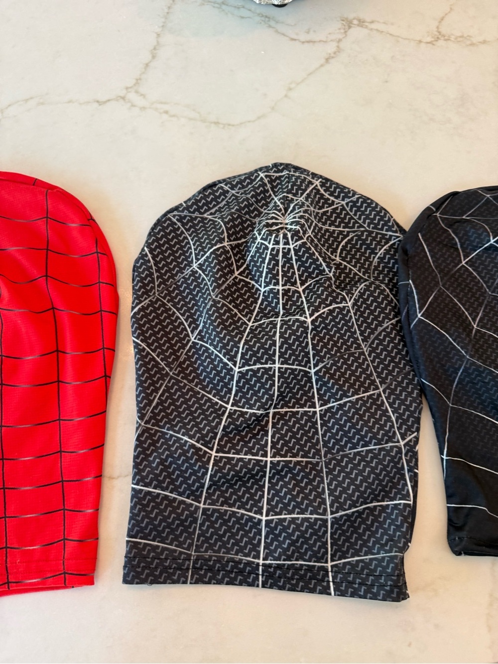 Kids Spider-Style Costume Hood Mask - Red and Black Bundle Of 3 - Picture 7 of 8